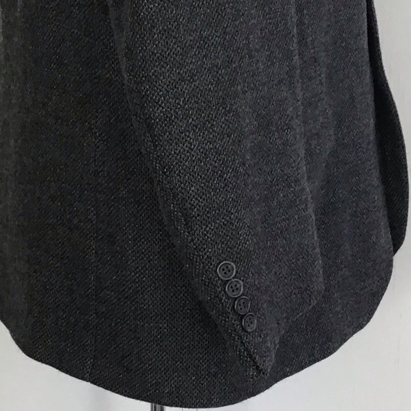 Stafford Vtg Gray Barleycorn Tweed Lambswool 3 Button Notch Collar Blazer 42 S - Picture 4 of 15